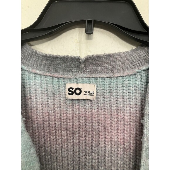 SO Girl Ombre Stripe Cardigan Size 16 Plus Size – Stylish Layering Piece - Picture 4 of 7